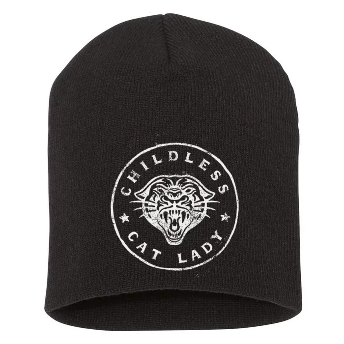 Childless Cat Lady Gift Short Acrylic Beanie