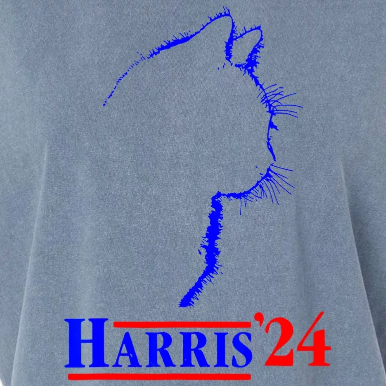 Childless Cat Lady For Harris 2024 Garment-Dyed Women's Muscle Tee