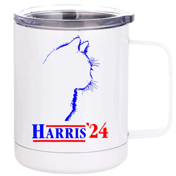 Childless Cat Lady For Harris 2024 Front & Back 12oz Stainless Steel Tumbler Cup