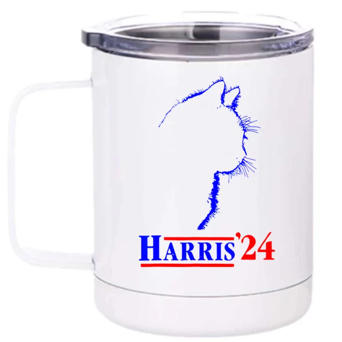 Childless Cat Lady For Harris 2024 Front & Back 12oz Stainless Steel Tumbler Cup