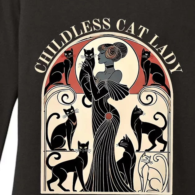 Childless Cat Ladies Cat Karma Retro Funny Womens CVC Long Sleeve Shirt