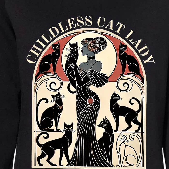 Childless Cat Ladies Cat Karma Retro Funny Womens California Wash Sweatshirt