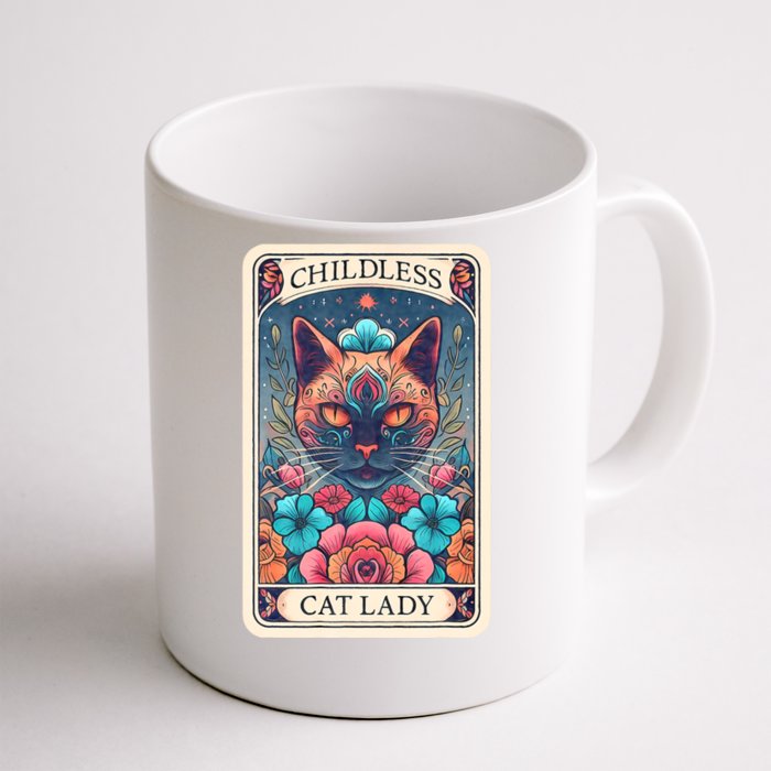 Childless Cat Lady Tarot Card Front & Back Coffee Mug