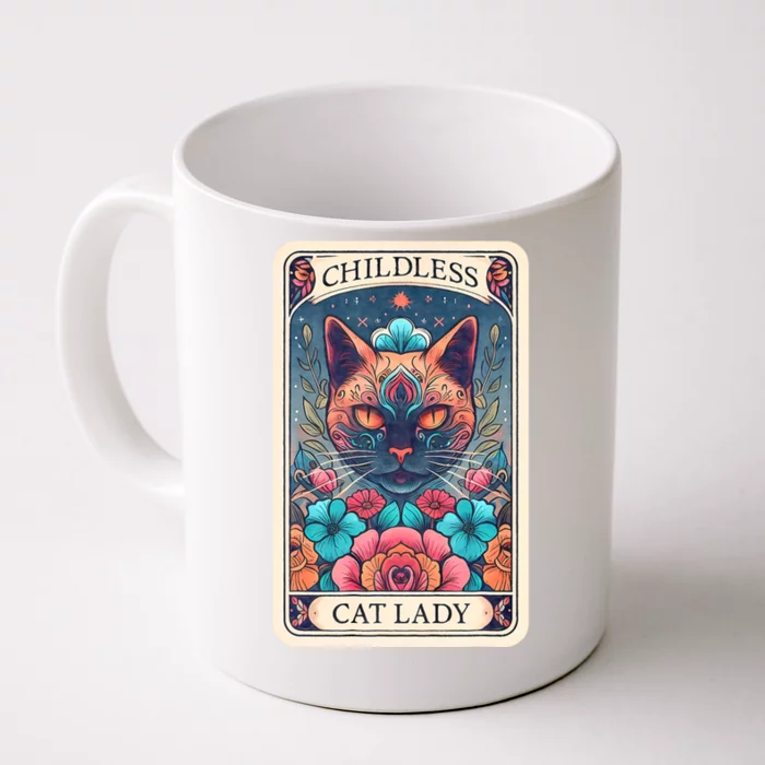 Childless Cat Lady Tarot Card Front & Back Coffee Mug