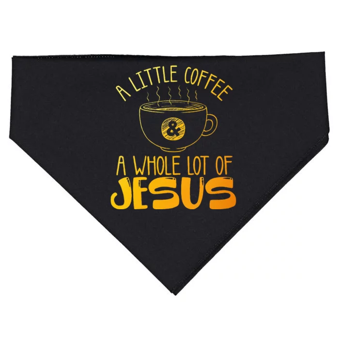 Christian Coffee Lover USA-Made Doggie Bandana