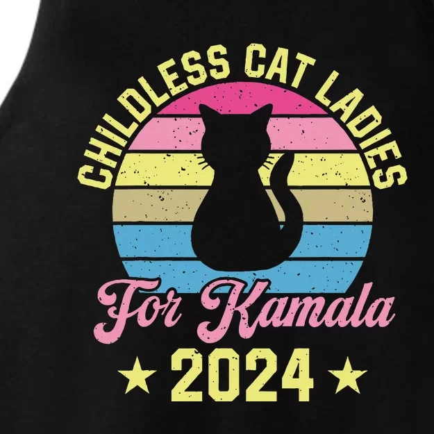 Childless Cat Ladies For Kamala 2024 Ladies Tri-Blend Wicking Tank