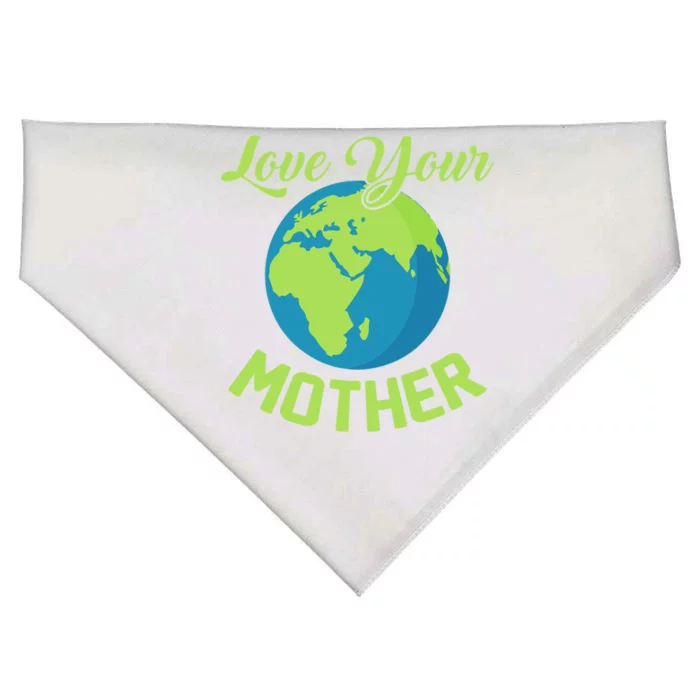 Climate Change Love Your Mother Earth Day Funny Gift USA-Made Doggie Bandana