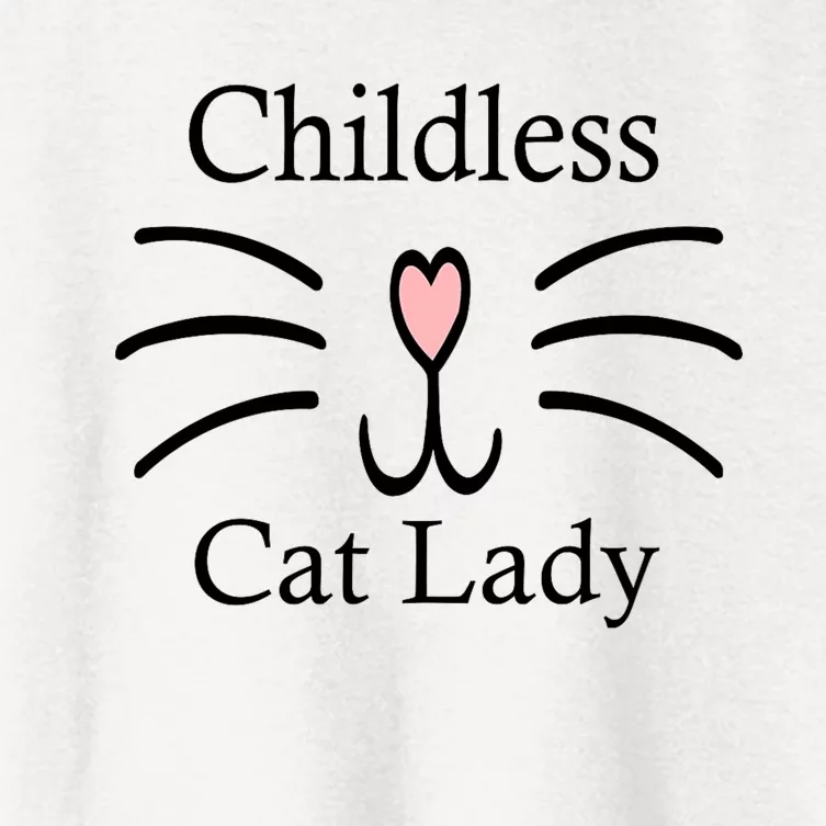 Childless Cat Lady For President Funny Childless Cat Lady 2024 Women's Crop Top Tee