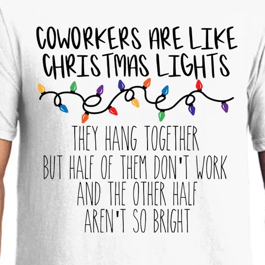 Coworkers Christmas Lights Sarcastic Pajama Set