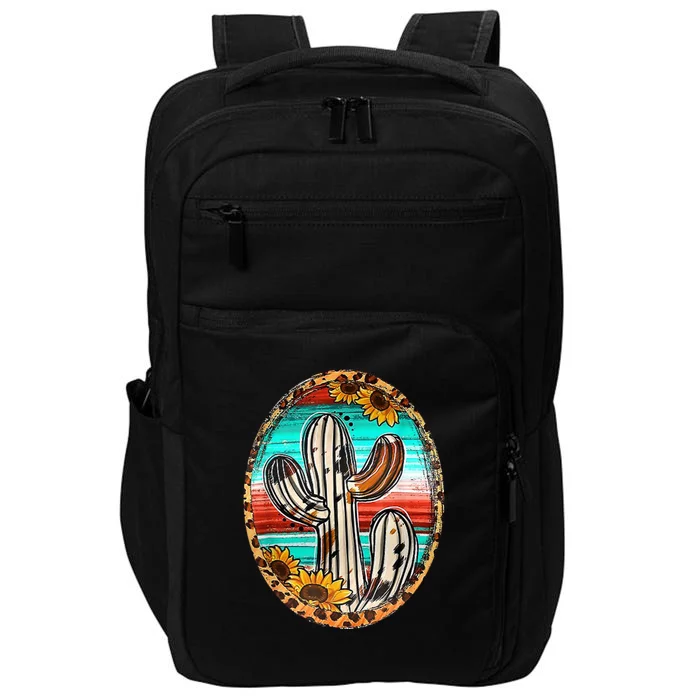 Cowhide Cactus Leopard Cow Impact Tech Backpack