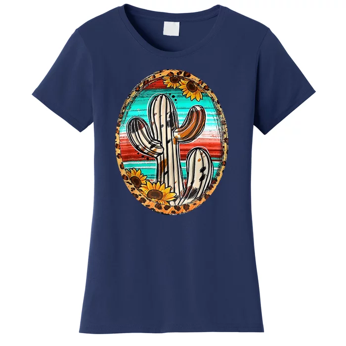 Cowhide Cactus Leopard Cow Women's T-Shirt