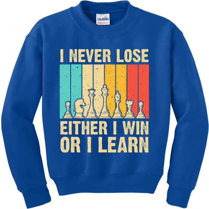 Cool Chess Lover Art For Novelty Chess Player Kids Sweatshirt