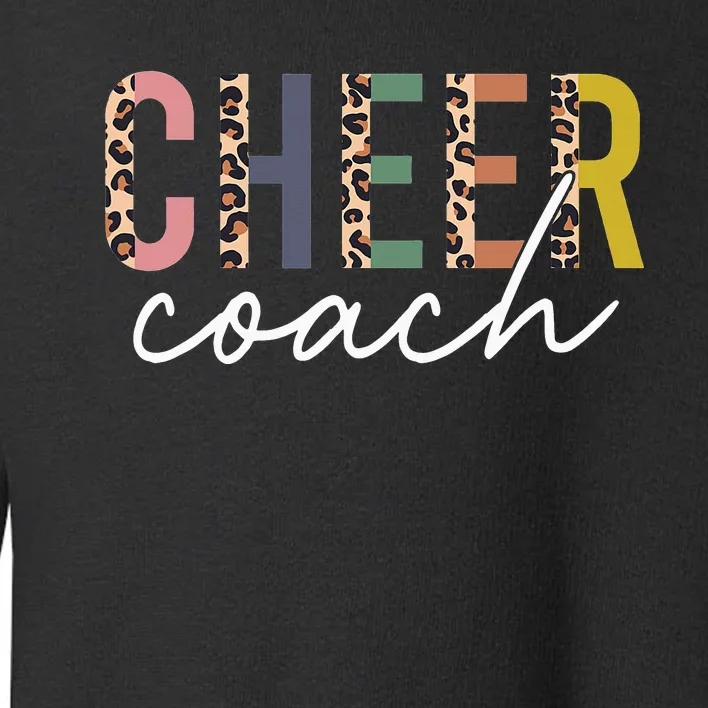 Cheer Coach Leopard Cheerleading Props Cute Cheer For Coach Toddler Sweatshirt