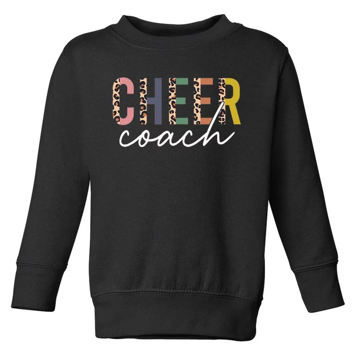 Cheer Coach Leopard Cheerleading Props Cute Cheer For Coach Toddler Sweatshirt