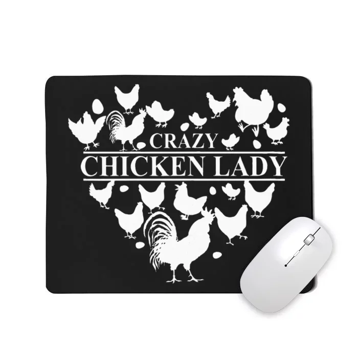 Crazy Chicken Lady Mousepad