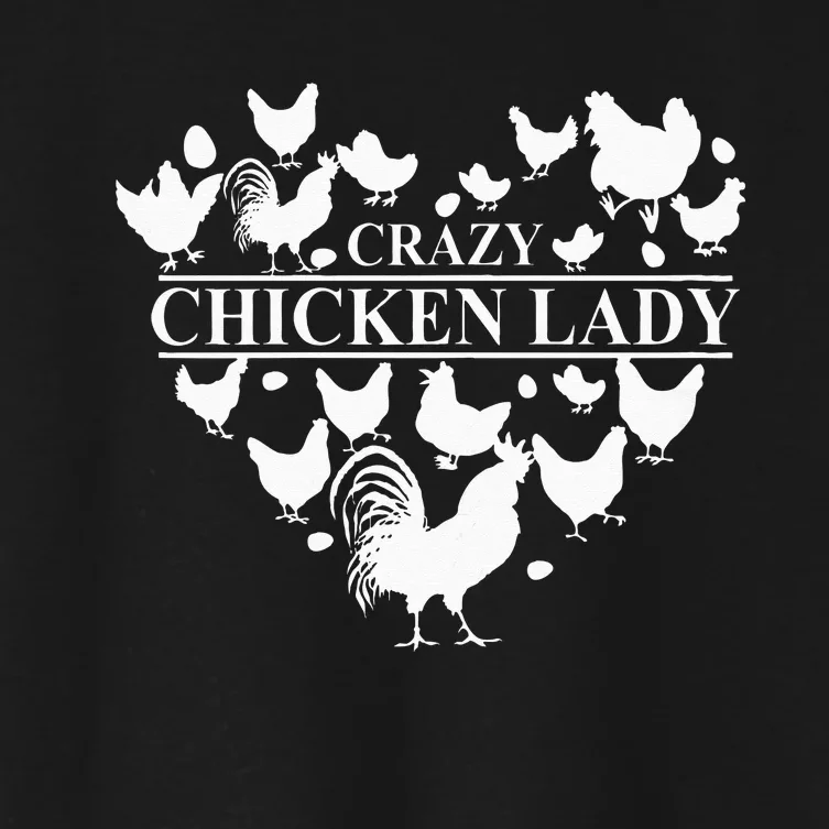 Crazy Chicken Lady Women's Crop Top Tee