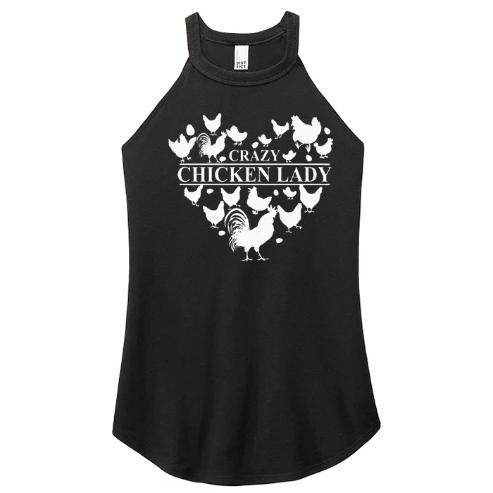 Crazy Chicken Lady Women’s Perfect Tri Rocker Tank