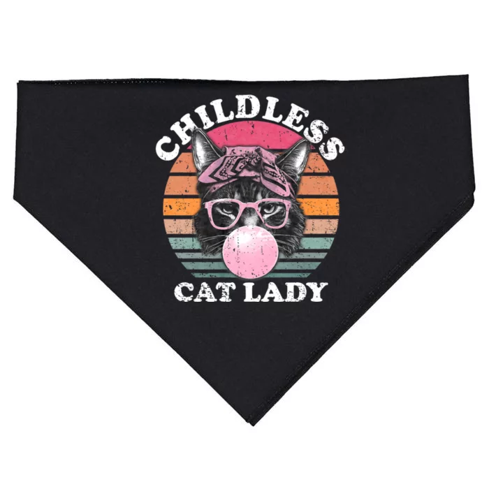 Childless Cat Lady 2024 For President USA-Made Doggie Bandana