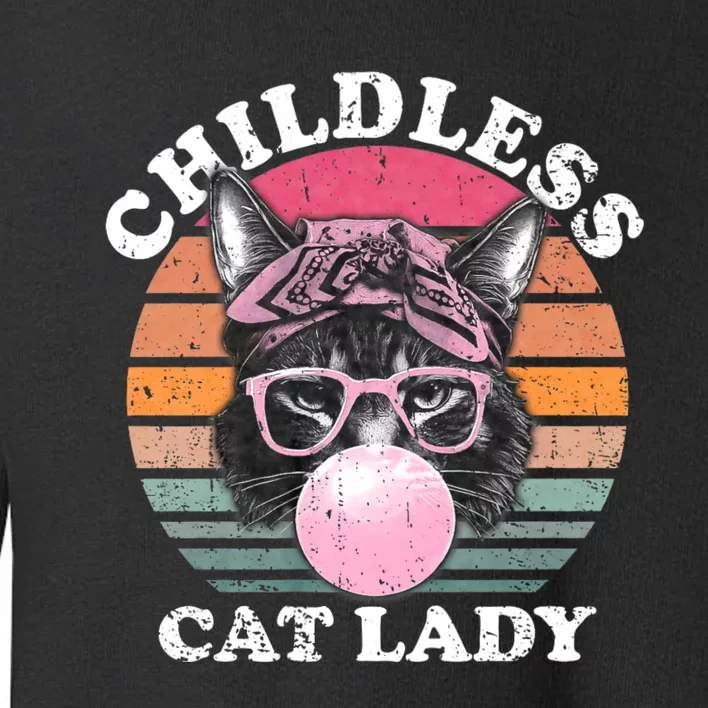 Childless Cat Lady 2024 For President Toddler Sweatshirt