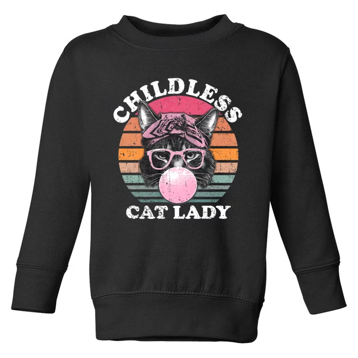 Childless Cat Lady 2024 For President Toddler Sweatshirt