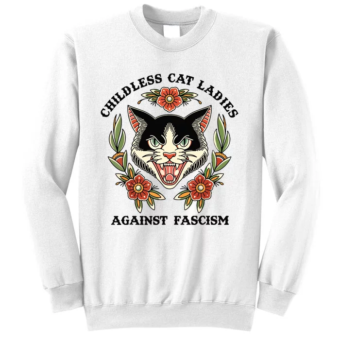 Childless Cat Ladies Against Fascism Sweatshirt