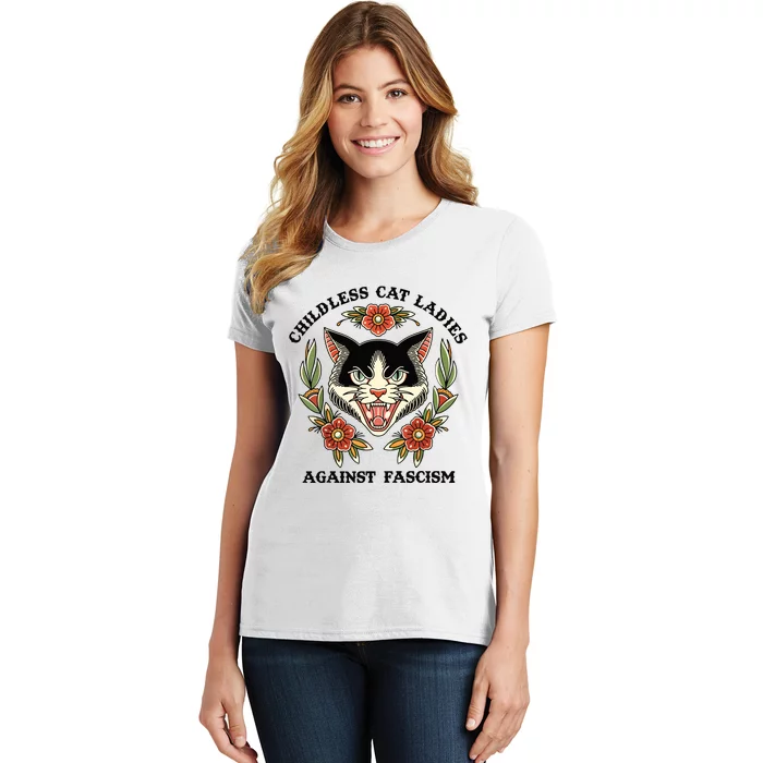 Childless Cat Ladies Against Fascism Women's T-Shirt