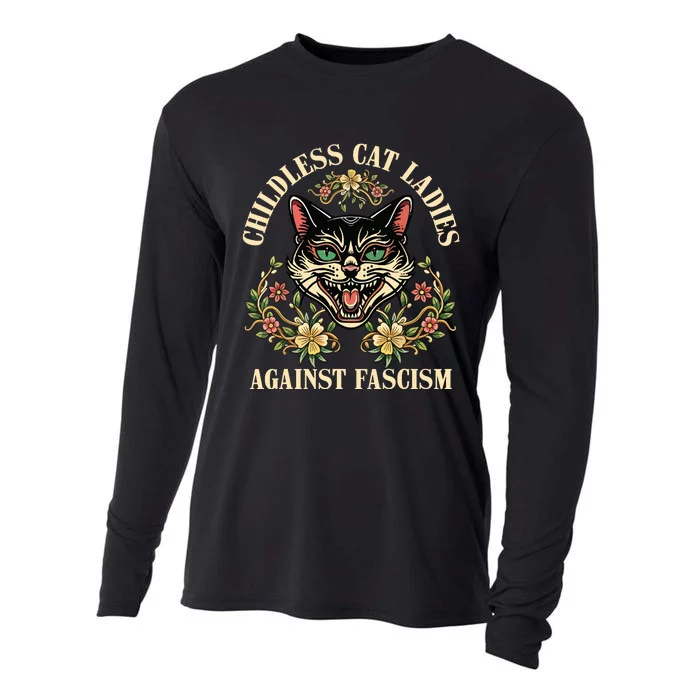 Childless Cat Ladies Against Fascism Cooling Performance Long Sleeve Crew