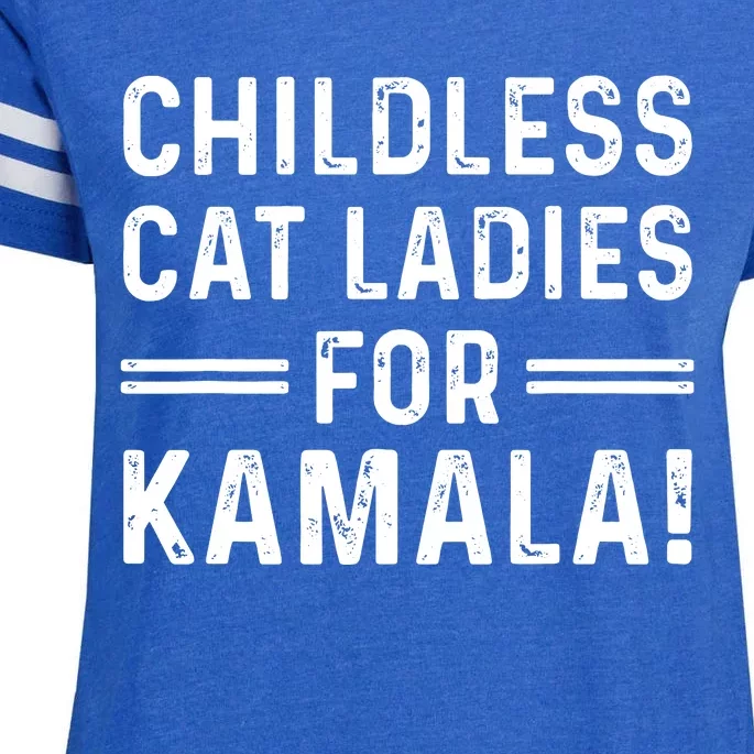 Childless Cat Ladies For Kamala 2024 Enza Ladies Jersey Football T-Shirt