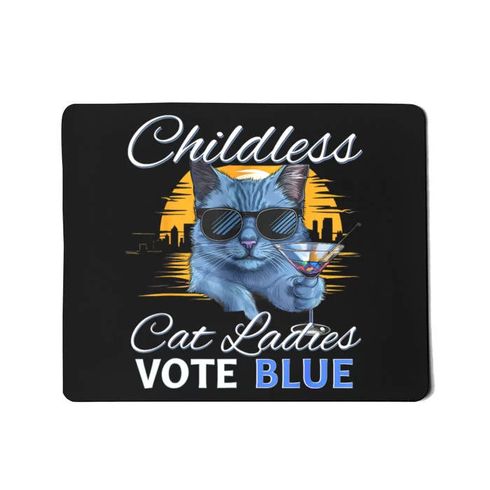 Childless Cat Ladies Vote Blue In November Kamala President Mousepad