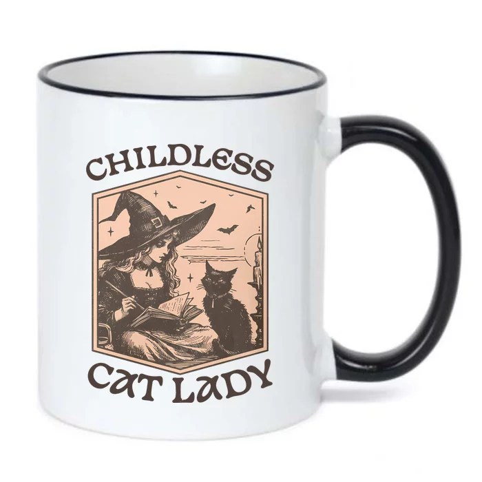 Childless Cat Lady Black Color Changing Mug