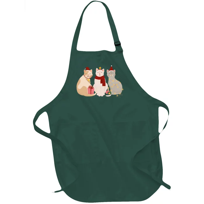 Catmas Cat Lover Cute Christmas Full-Length Apron With Pocket