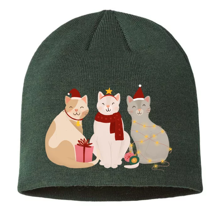 Catmas Cat Lover Cute Christmas 8 1/2in Sustainable Knit Beanie