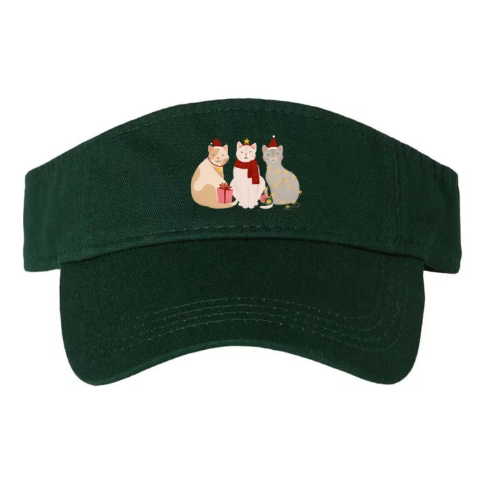 Catmas Cat Lover Cute Christmas Valucap Bio-Washed Visor