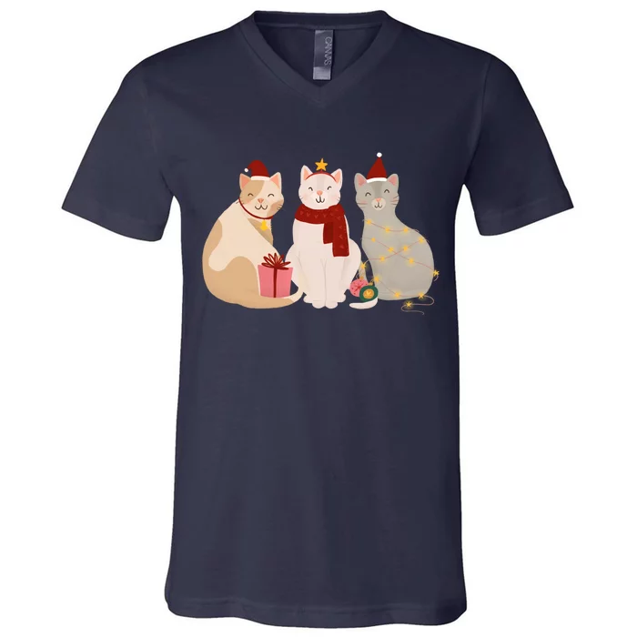 Catmas Cat Lover Cute Christmas V-Neck T-Shirt