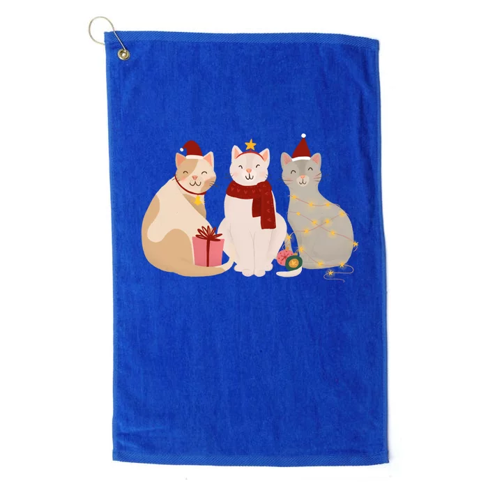 Catmas Cat Lover Cute Christmas Platinum Collection Golf Towel