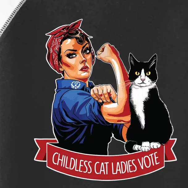 Childless Cat Ladies Vote Rosie The Riveter Toddler Fine Jersey T-Shirt