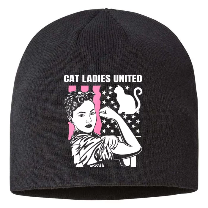 Childless Cat Lady For Cat Mom Women Cat Ladies 8 1/2in Sustainable Knit Beanie