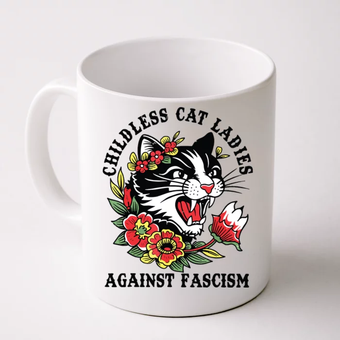 Childless Cat Ladies Voting Election 2024 Usa Vintage Front & Back Coffee Mug