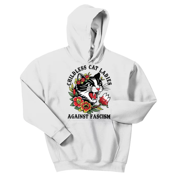 Childless Cat Ladies Voting Election 2024 Usa Vintage Kids Hoodie