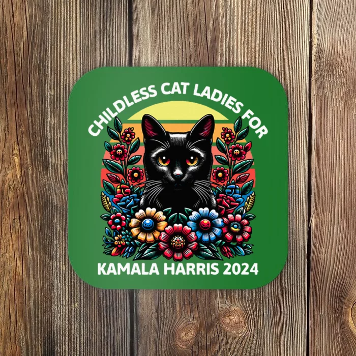 Childless Cat Ladies For Kamala Harris 2024 Coaster