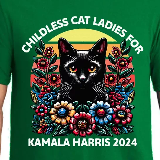 Childless Cat Ladies For Kamala Harris 2024 Pajama Set