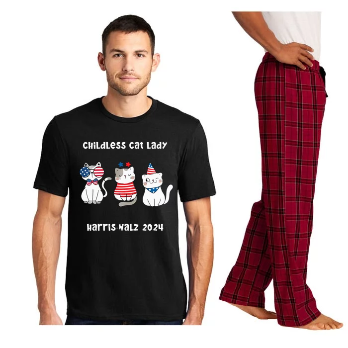 Childless Cat Lady Viral Pop Culture Meme Election 2024 Pajama Set