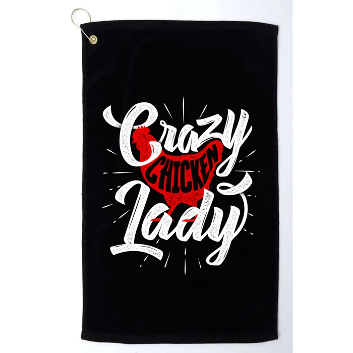 Crazy Chicken Lady Chickens Farmer Farming Platinum Collection Golf Towel