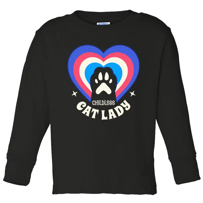 Childless Cat Lady Toddler Long Sleeve Shirt