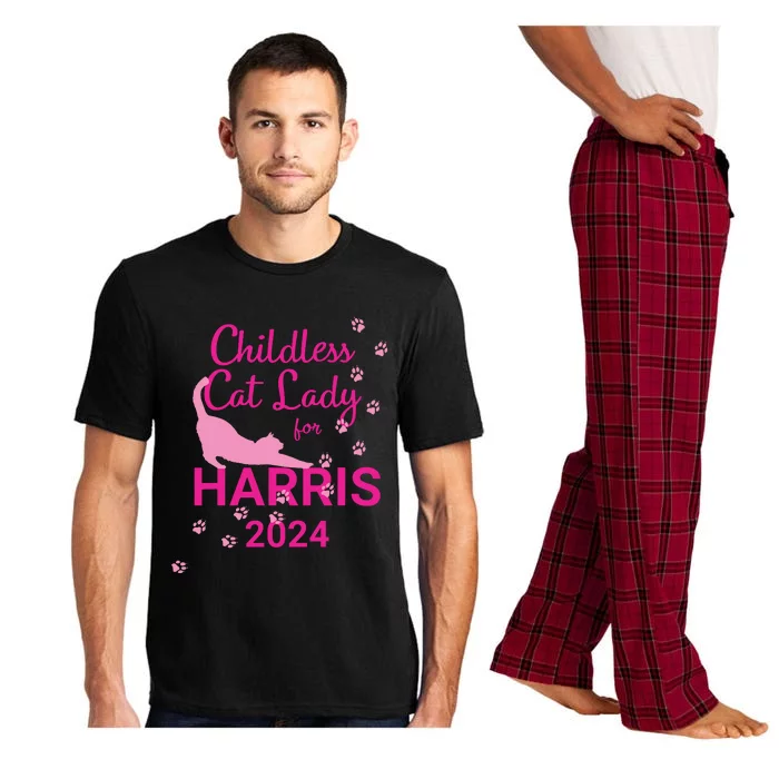 Childless Cat Lady For Harris 2024 Pajama Set