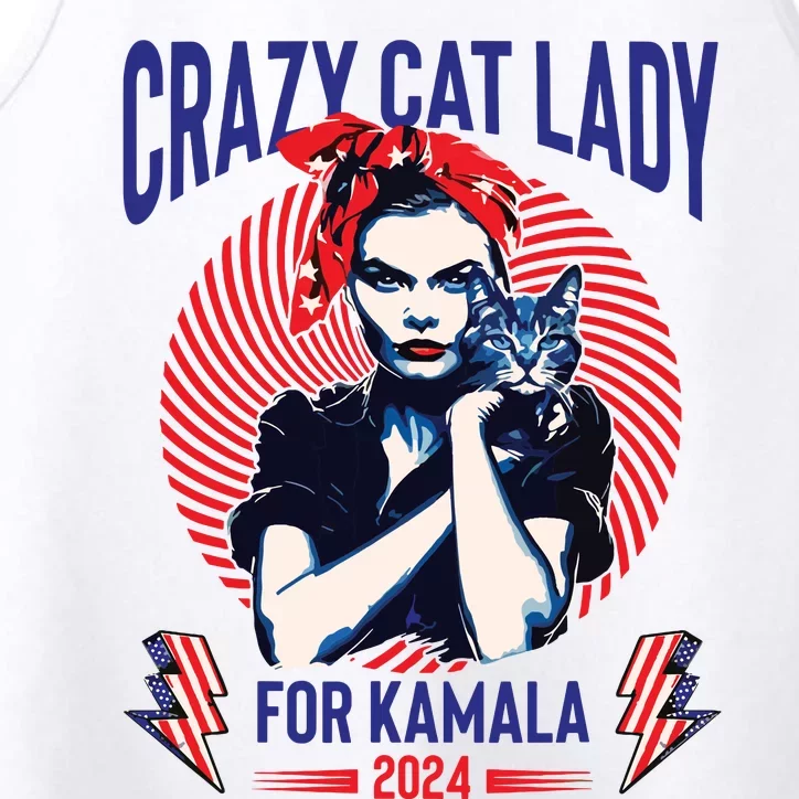 Crazy Cat Lady For Kamala 2024 Kamala Election 2024 Vote Performance Tank