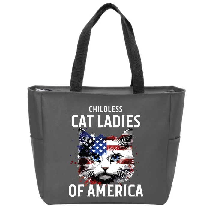 Childless Cat Lady Zip Tote Bag