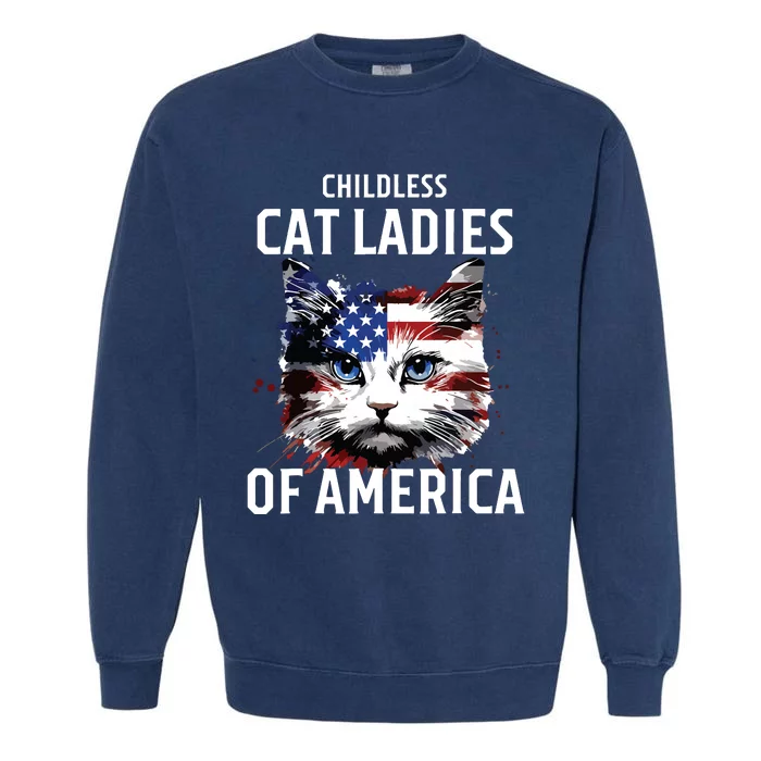 Childless Cat Lady Garment-Dyed Sweatshirt