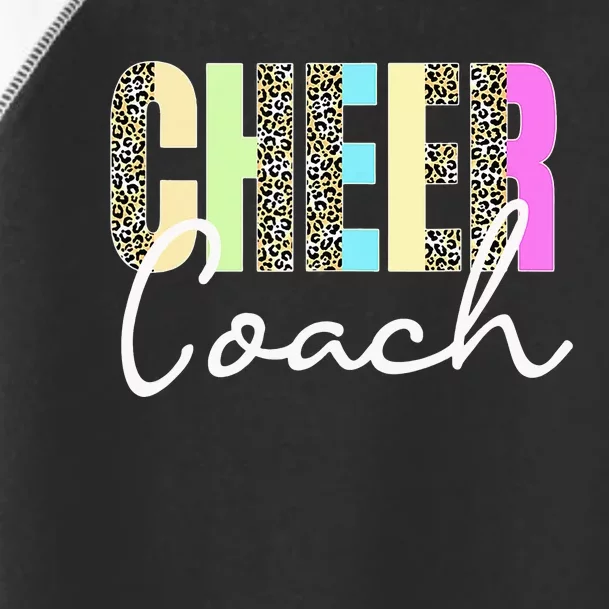 Cheer Coach Leopard Cheerleading Cute Cheer Coach Toddler Fine Jersey T-Shirt