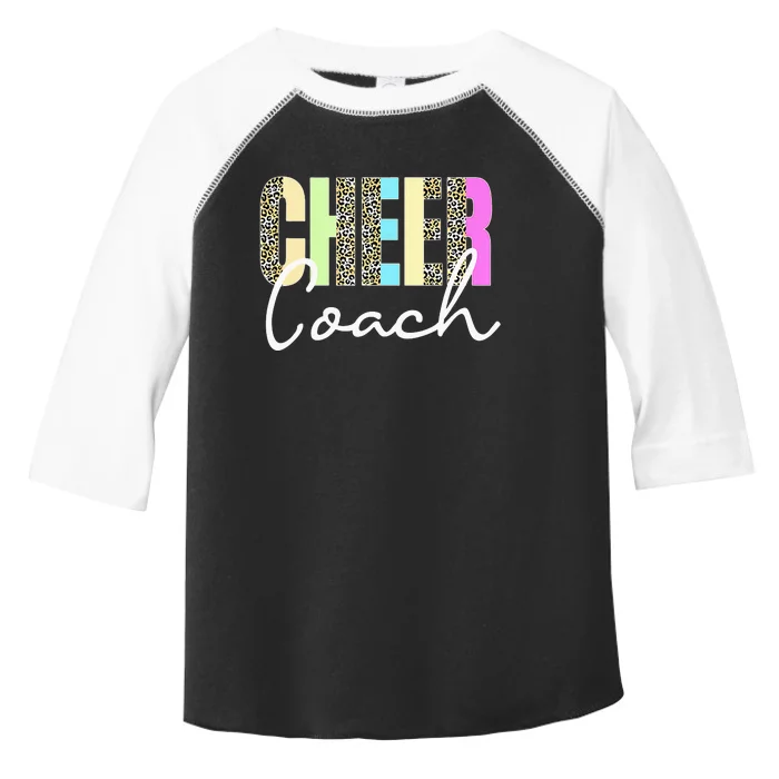 Cheer Coach Leopard Cheerleading Cute Cheer Coach Toddler Fine Jersey T-Shirt